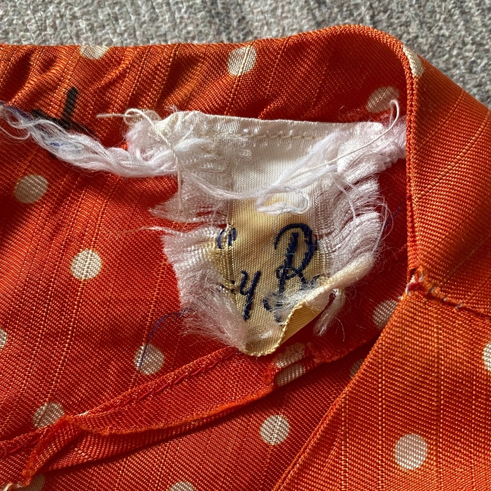 Vintage 1960s Orange Silk Mini Dress - Picture 15 of 15